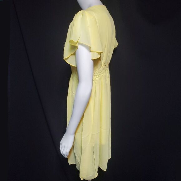 Angela Yellow Flowing Dress (XXL) - Picture 3 of 5